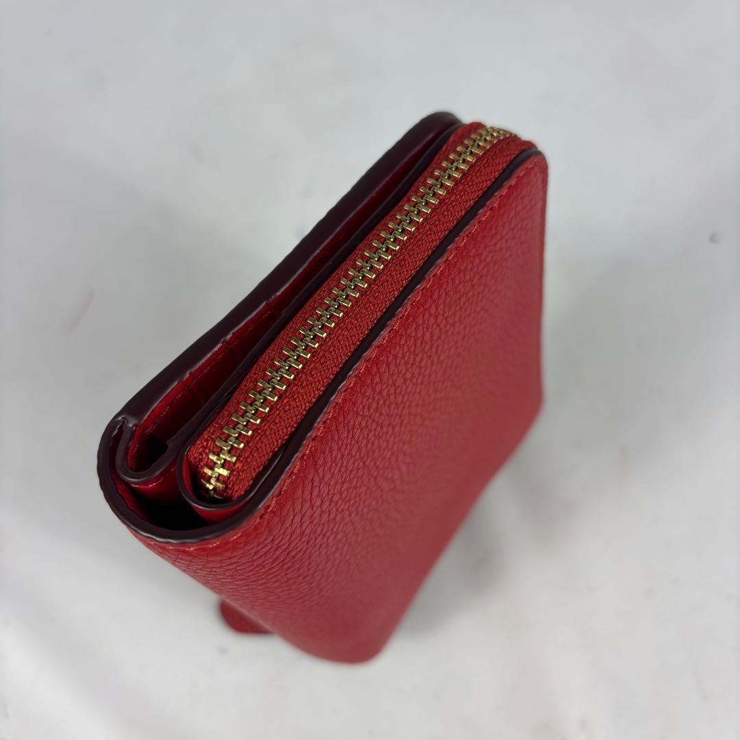 コーチ　ビルフォールド ウォレット ペブル レザー　 ラウンドファスナー