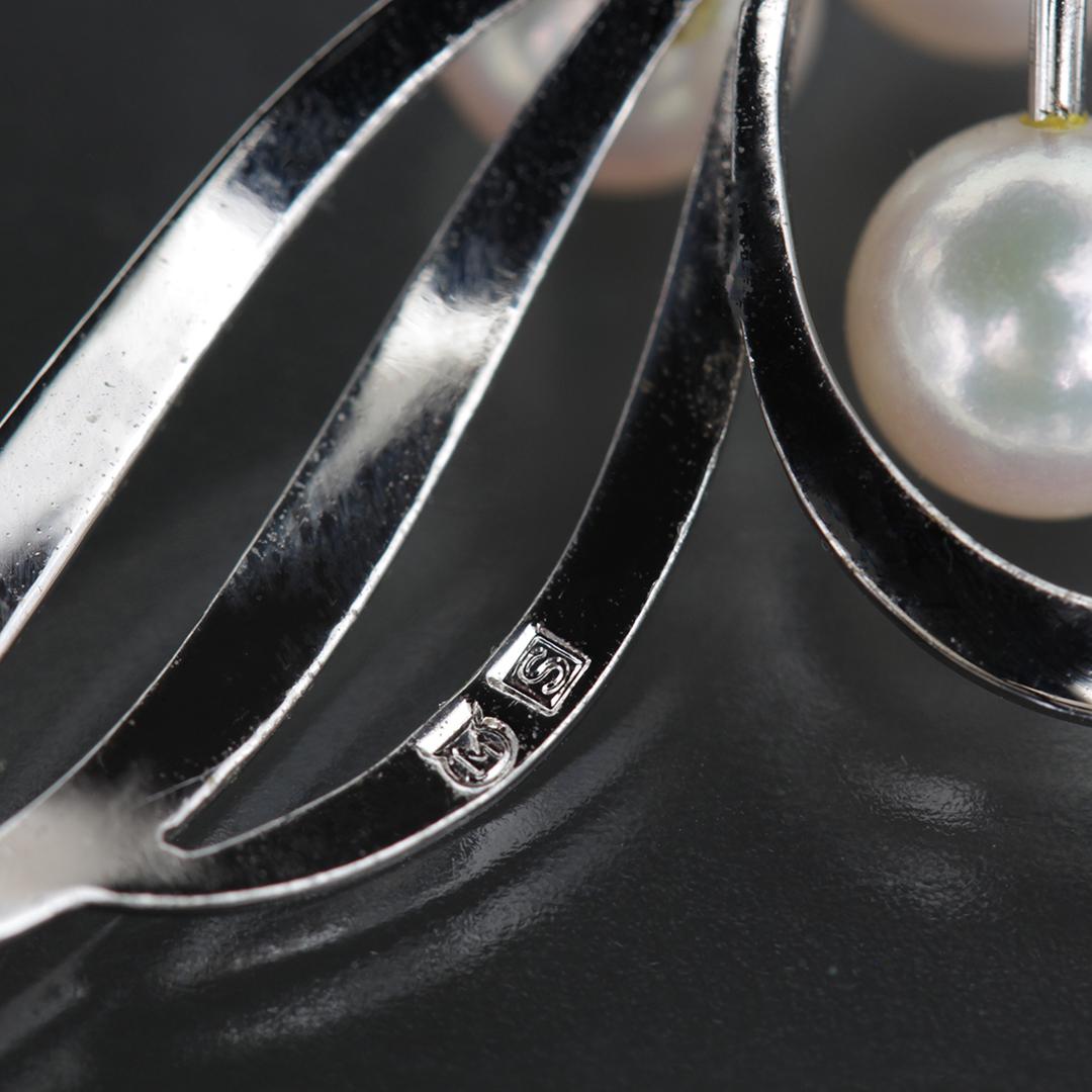 MIKIMOTO ミキモト SV シルバー アコヤ パール ブローチ E1567