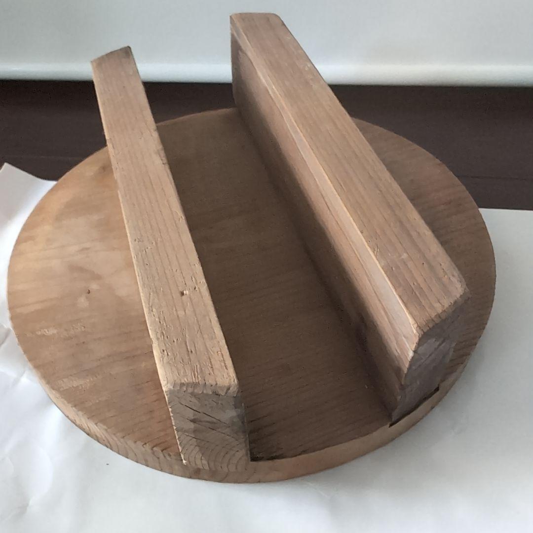 羽釜　商工省刻印付羽釜　木製蓋付　昭和中期製