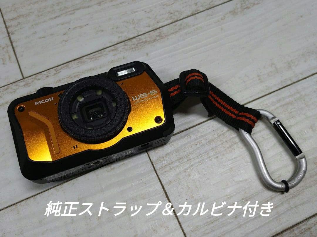 RICOH WG-6 オレンジ 防水デジカメ R02050 ★付属品 ＆ 箱付★