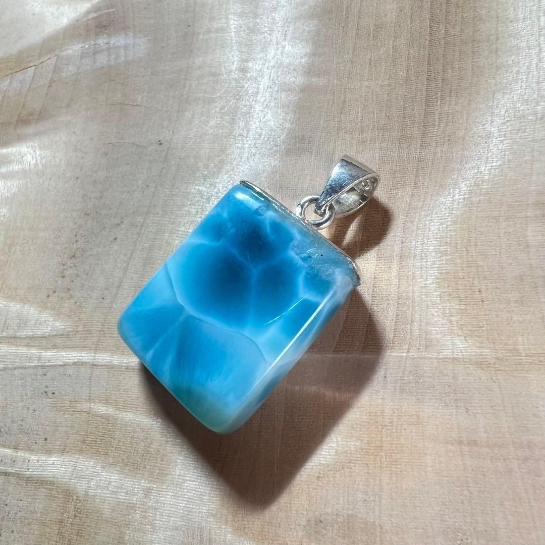 高品質　ラリマー　ペンダント　ネックレス　2-24