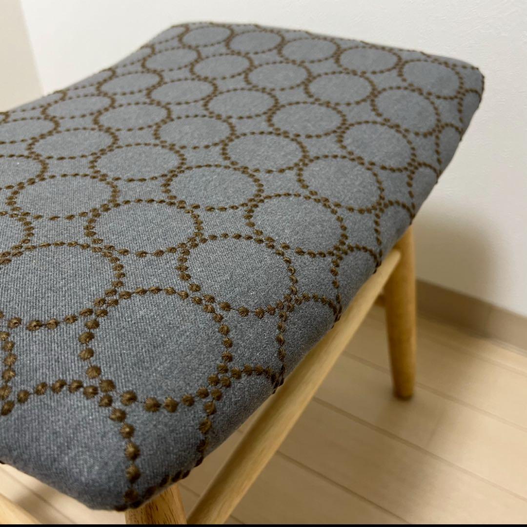 ミナペルホネン スツール タンバリン 丸脚 【グレー/イエロー】 椅子 ベンチ