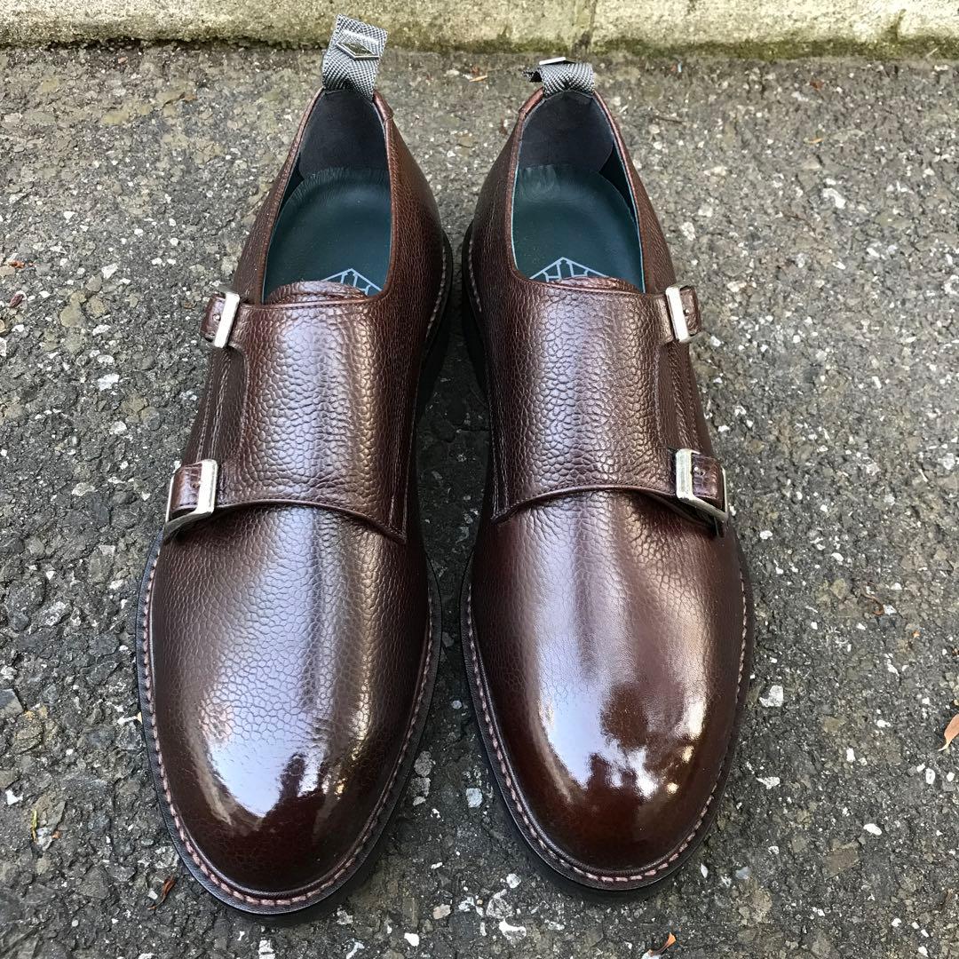 【新品未使用】WH(ダブルエイチ) ダブルモンク プレーントゥ 定価約6万