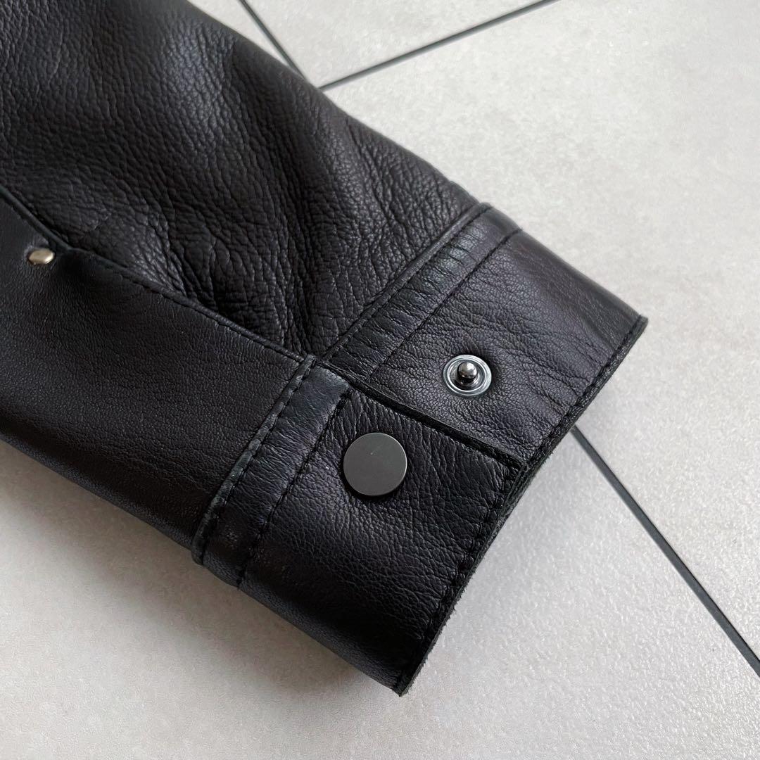 美品【LANVIN】 ジップアップ ラムレザー ジャケット