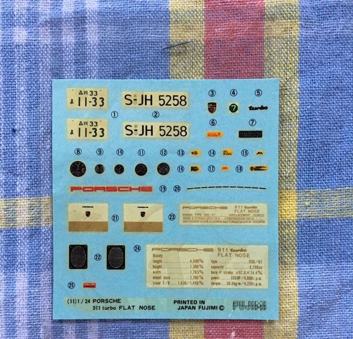 当時物 フジミ 1/24 エンスージアストモデル ポルシェ911 フラットノーズ