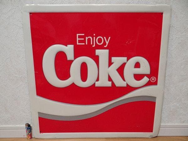 非売品 ビンテージ Enjoy Coke コカ・コーラ 看板 ホーロー