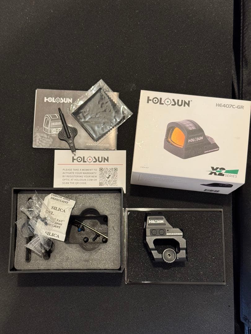 HOLOSUN 407C ドットサイト 実物　ホロサン　グリーン　mws GHK