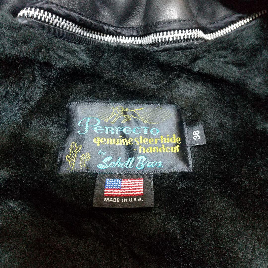 Schott 671H シングルライダース３８インチ 新品同様　購入時のタグ付