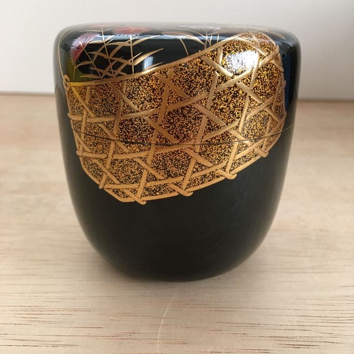 茶道具　蛇篭蒔絵　利休棗　隆佳作