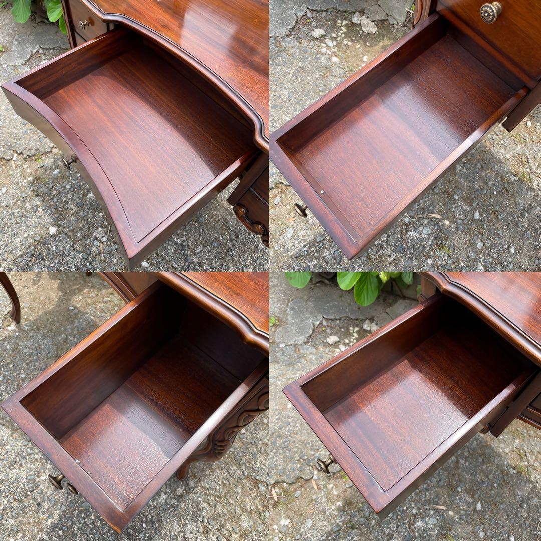 ビッグミラー ドレッサー マホガニー 輸入家具 エレガント 高級 化粧台 鏡台