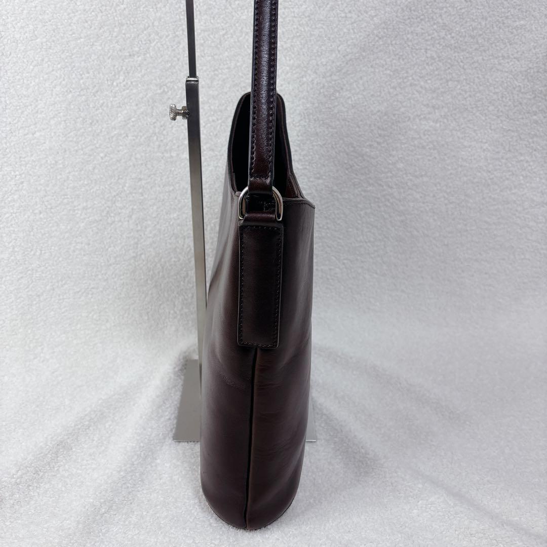 【美品】HIROFU ブラウン レザー ショルダーバッグ