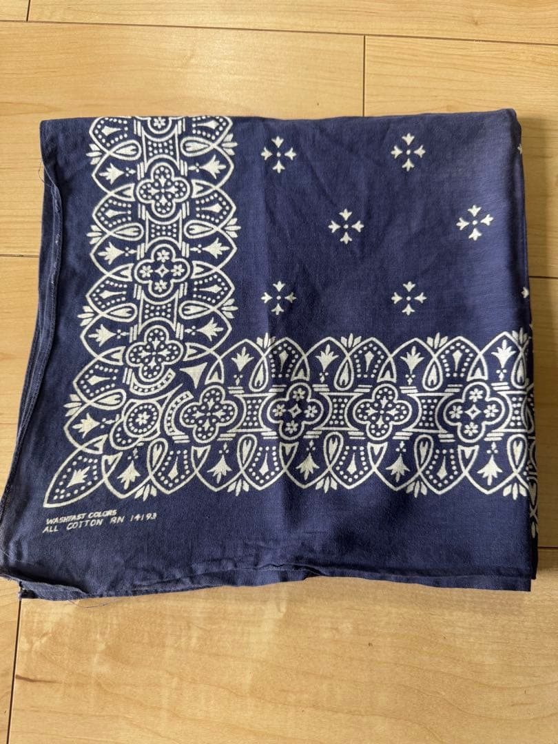 70s RN14193 アイアンクロス　BANDANA バンダナWAMCRAFT
