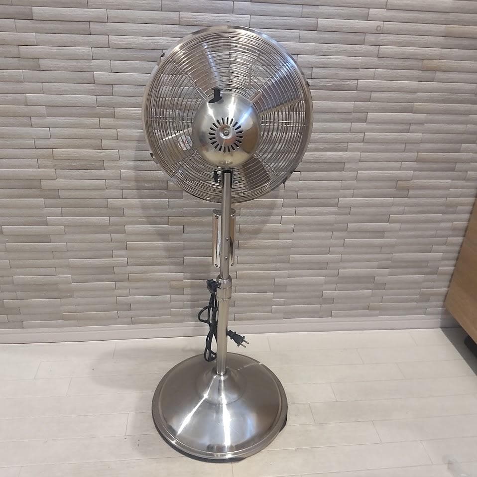 阪和 アンティーク風 シルバー調仕上げ　メタルリビングファン 扇風機