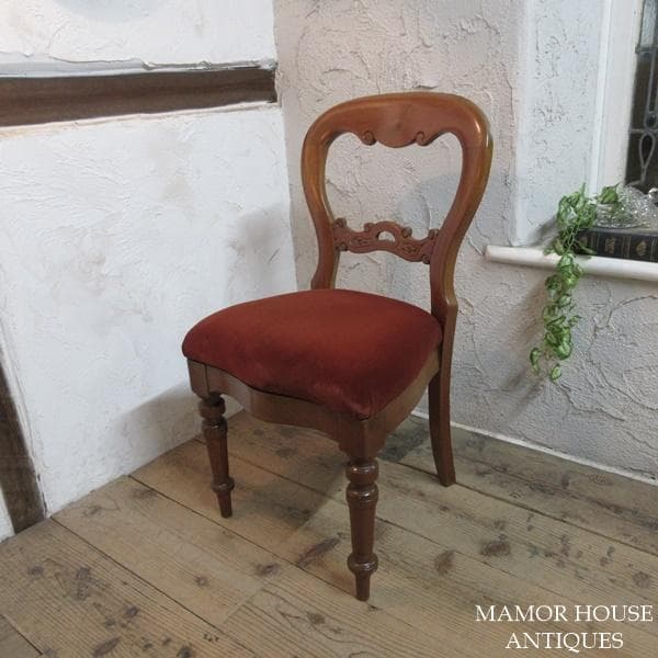 イギリス アンティーク 家具 バルーンバックチェア 椅子 イス 英国 4304e
