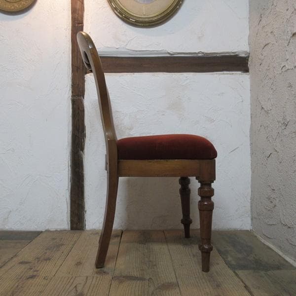 イギリス アンティーク 家具 バルーンバックチェア 椅子 イス 英国 4304e