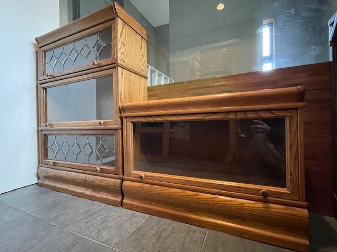 美品◾️オーク/ナラ材　スタッキングキャビネット　バリスタブックケースB 飾り棚