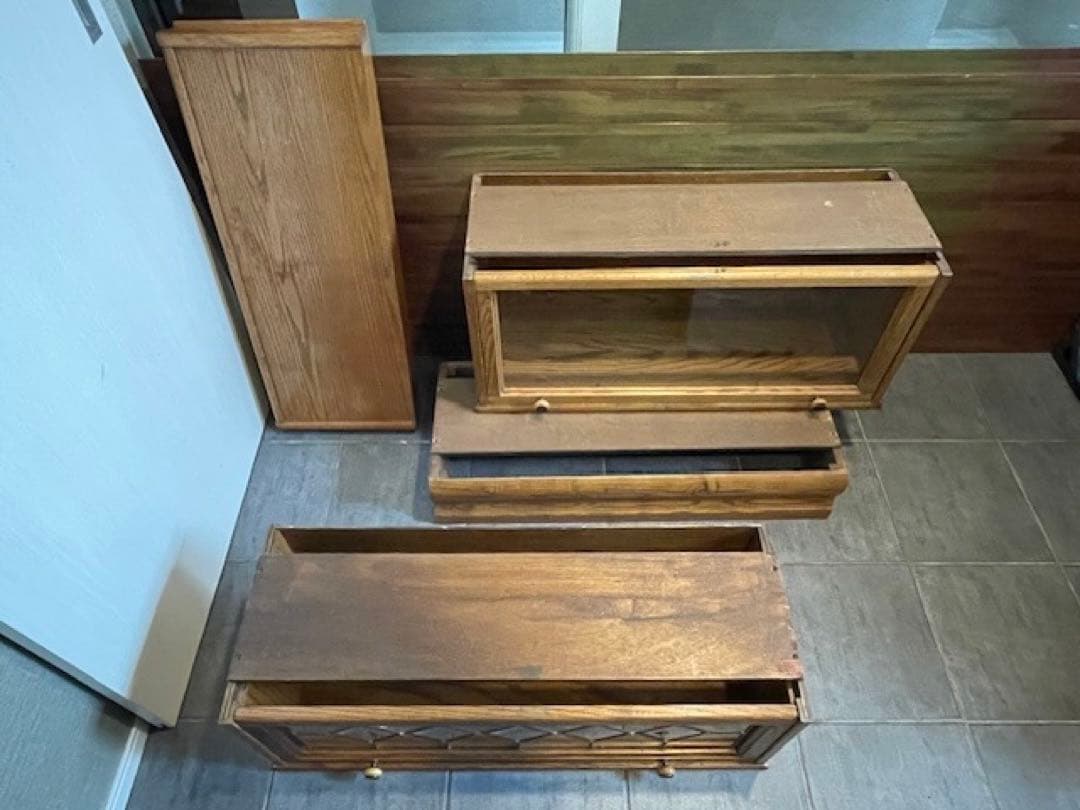 美品◾️オーク/ナラ材　スタッキングキャビネット　バリスタブックケースB 飾り棚