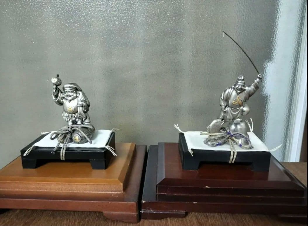 【純銀】 恵比須様 大黒天様 置物 コレクション　希少