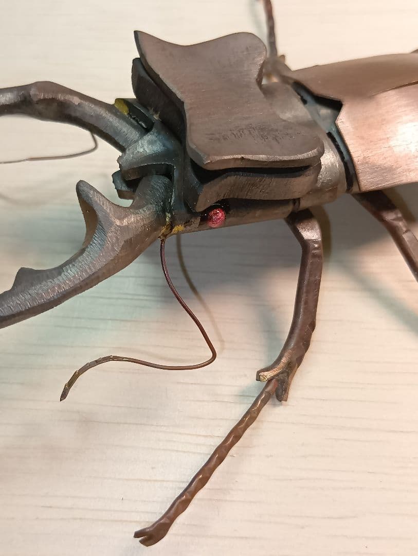 金工ミヤマクワガタ　オブジェ　ペーパーウェイト