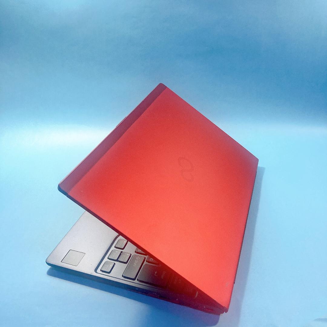 w80✨薄型軽量 /赤/爆速 SSD新品 /Win11✨すぐ使えるノートパソコン