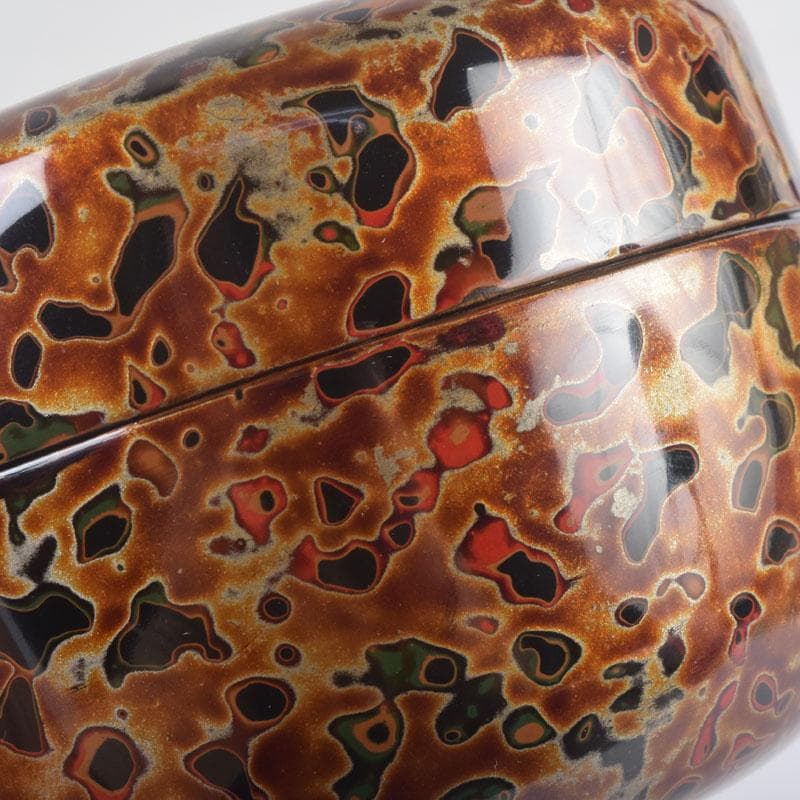 茶道具　若狭塗　津軽塗　金虫喰塗　棗　共箱　V　8372