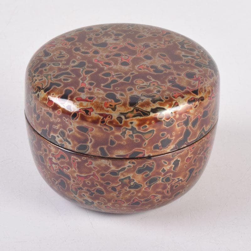 茶道具　若狭塗　津軽塗　金虫喰塗　棗　共箱　V　8372