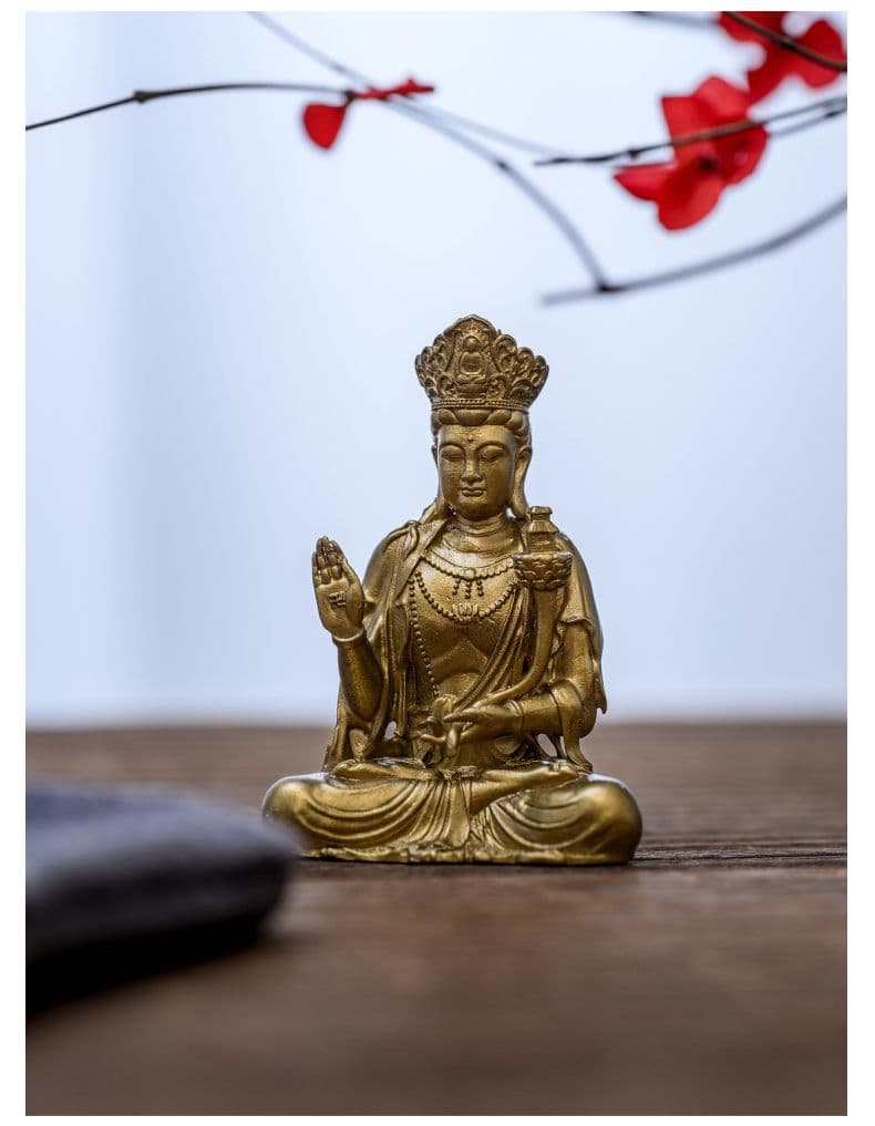 仏教美術 仏像 天冠弥勒菩薩仏像 小仏像 銅製 銅器