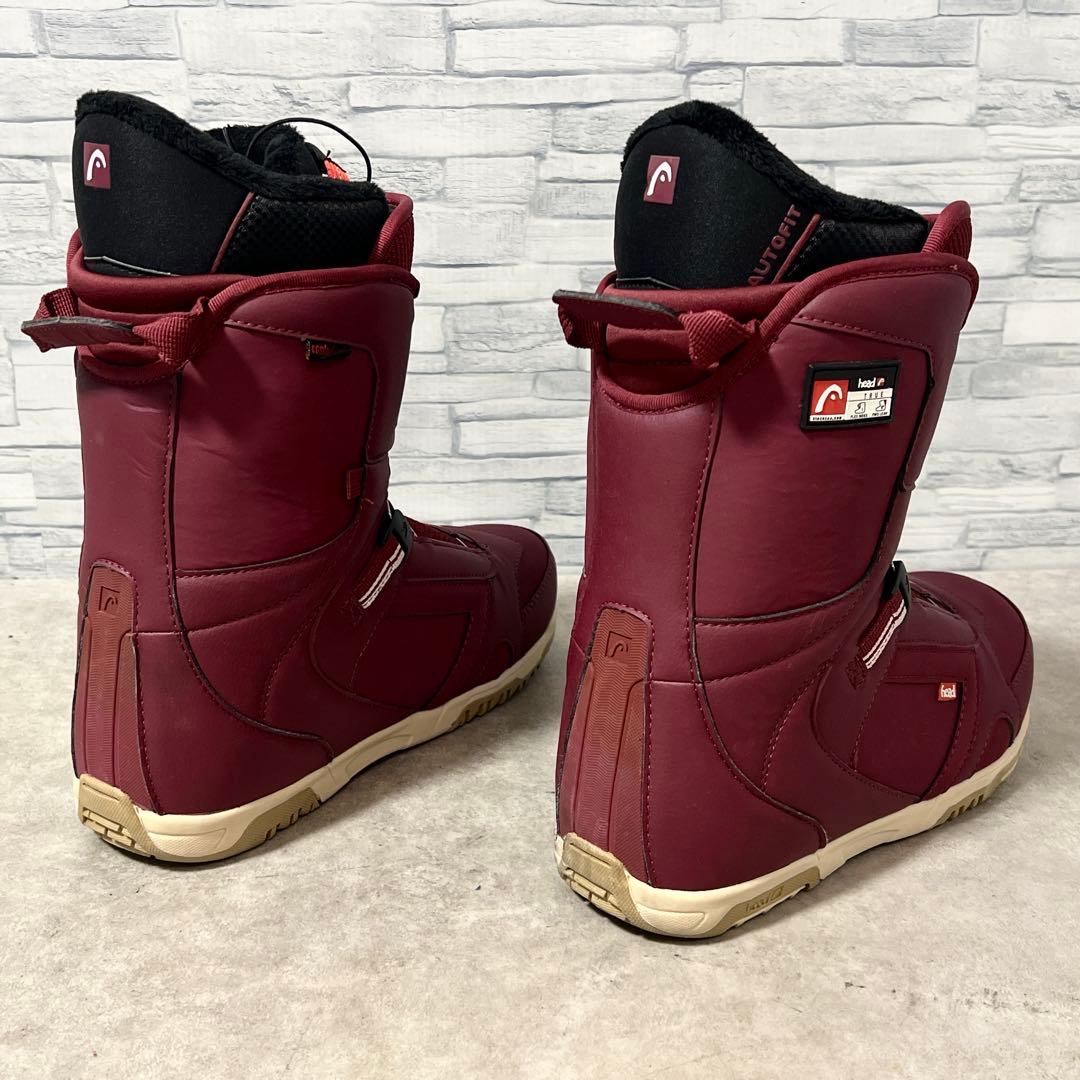 美品 ヘッド スノーボードブーツ TRUE BOA 26.0cm ワインレッド