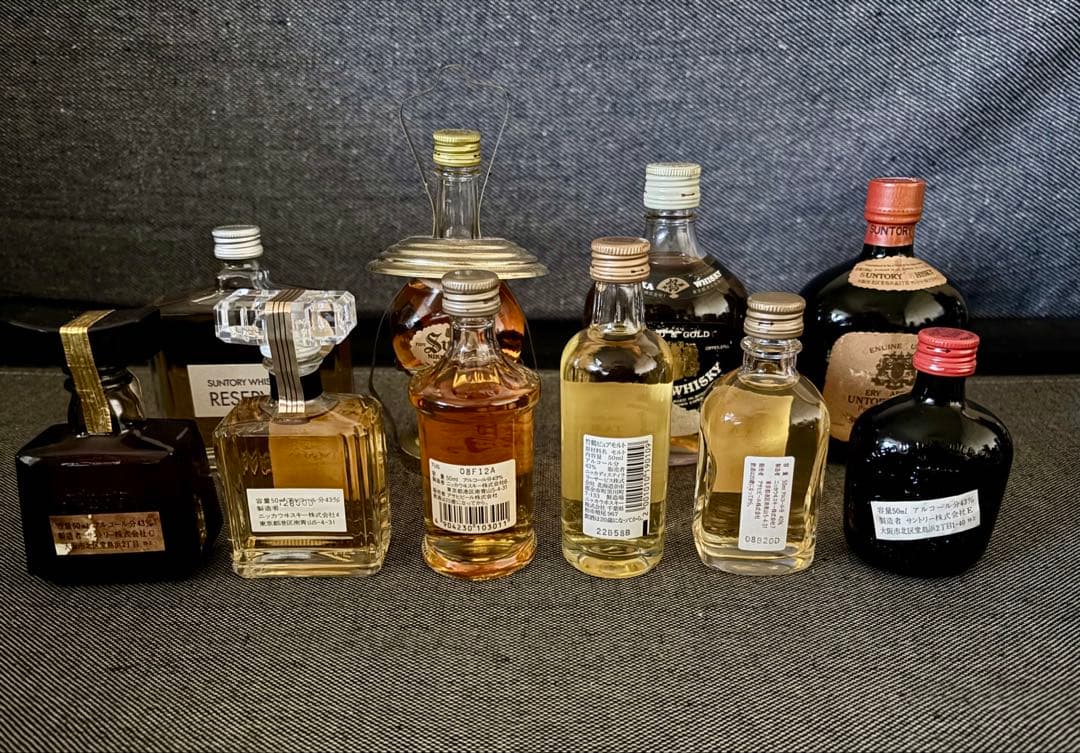 ニッカウヰスキー　鶴　G&Gなど　国産ウイスキー古酒　ミニボトル10本セット