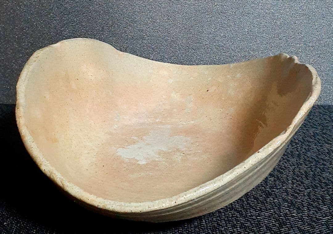 【真作保証❗️】萩焼【九代三輪休雪】【三輪雪堂】造　雨漏り手　大鉢　菓子鉢