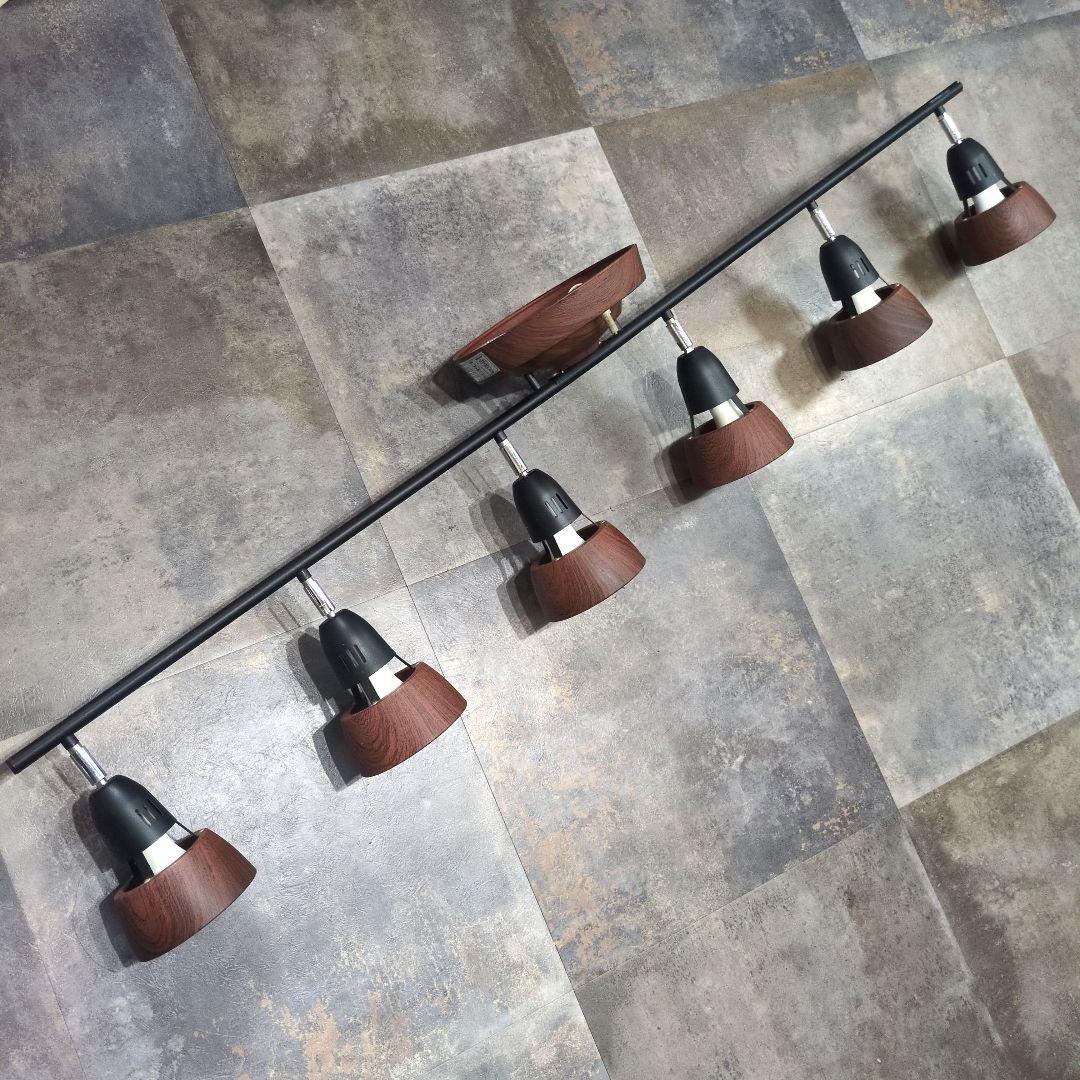 【定価6.8万】 アートワークスタジオ 6灯シーリングスポット 木目 8~12畳