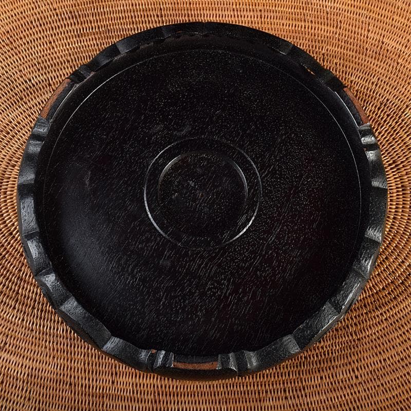 AAA安藤七宝店純銀刻印　桜釉　葡萄文瓶　唐木台・木箱付　H　R8810B