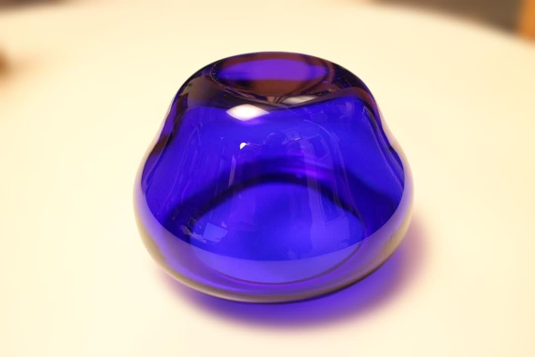 瑠璃香炉　ガラス香炉　ガラス工芸　建水