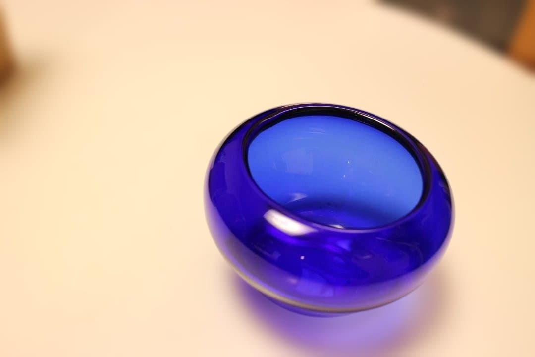 瑠璃香炉　ガラス香炉　ガラス工芸　建水