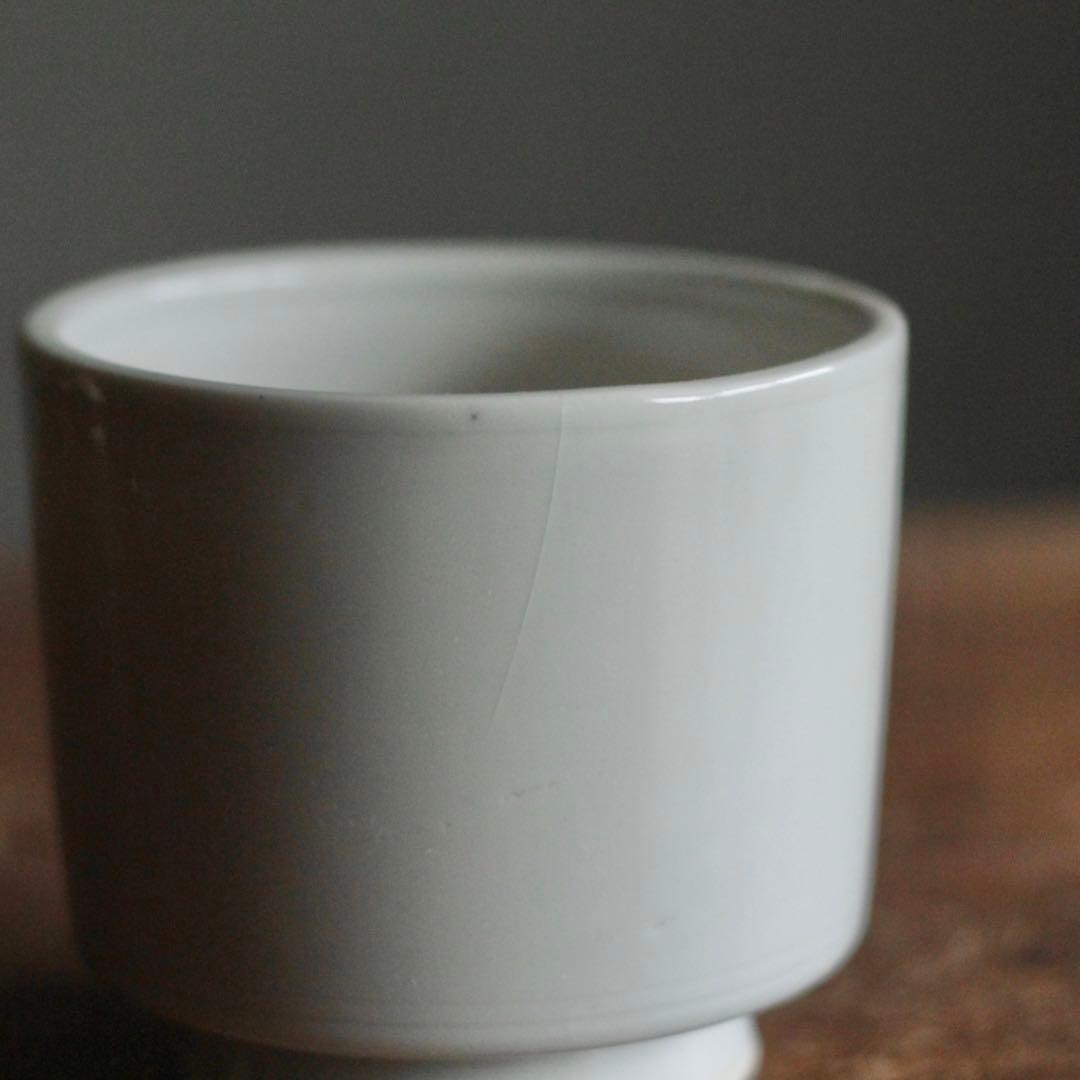 波佐見 白磁 筒茶碗 火入れ 古美術 古道具 アンティーク