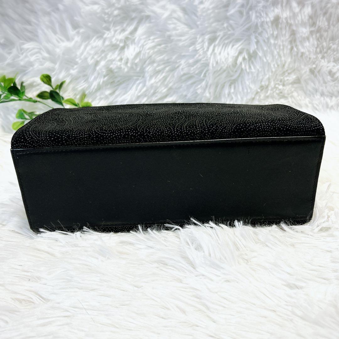 【良品】印傳屋　フォーマルバッグ ブラックフォーマル ペイズリー柄 冠婚葬祭