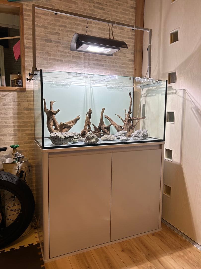 90cm水槽&キャビネット ADA製品多数！引き取りのみ販売 CO2ボンベ付き！