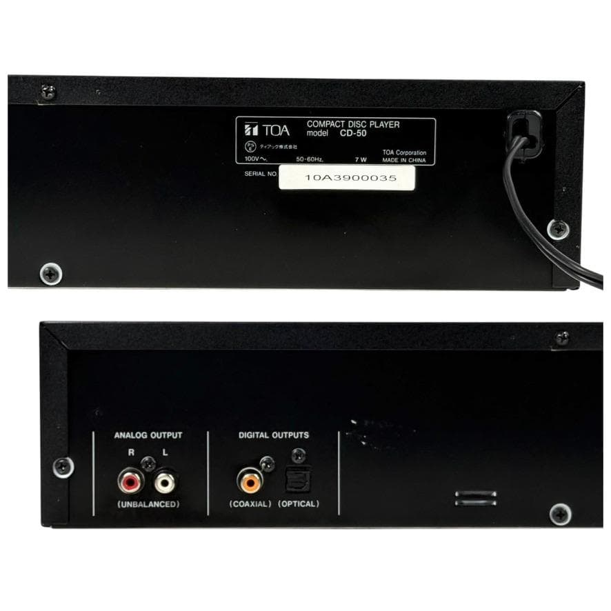 TOA業務用CDプレーヤー CD-50◆TSCAM タスカムCD-200 同等機