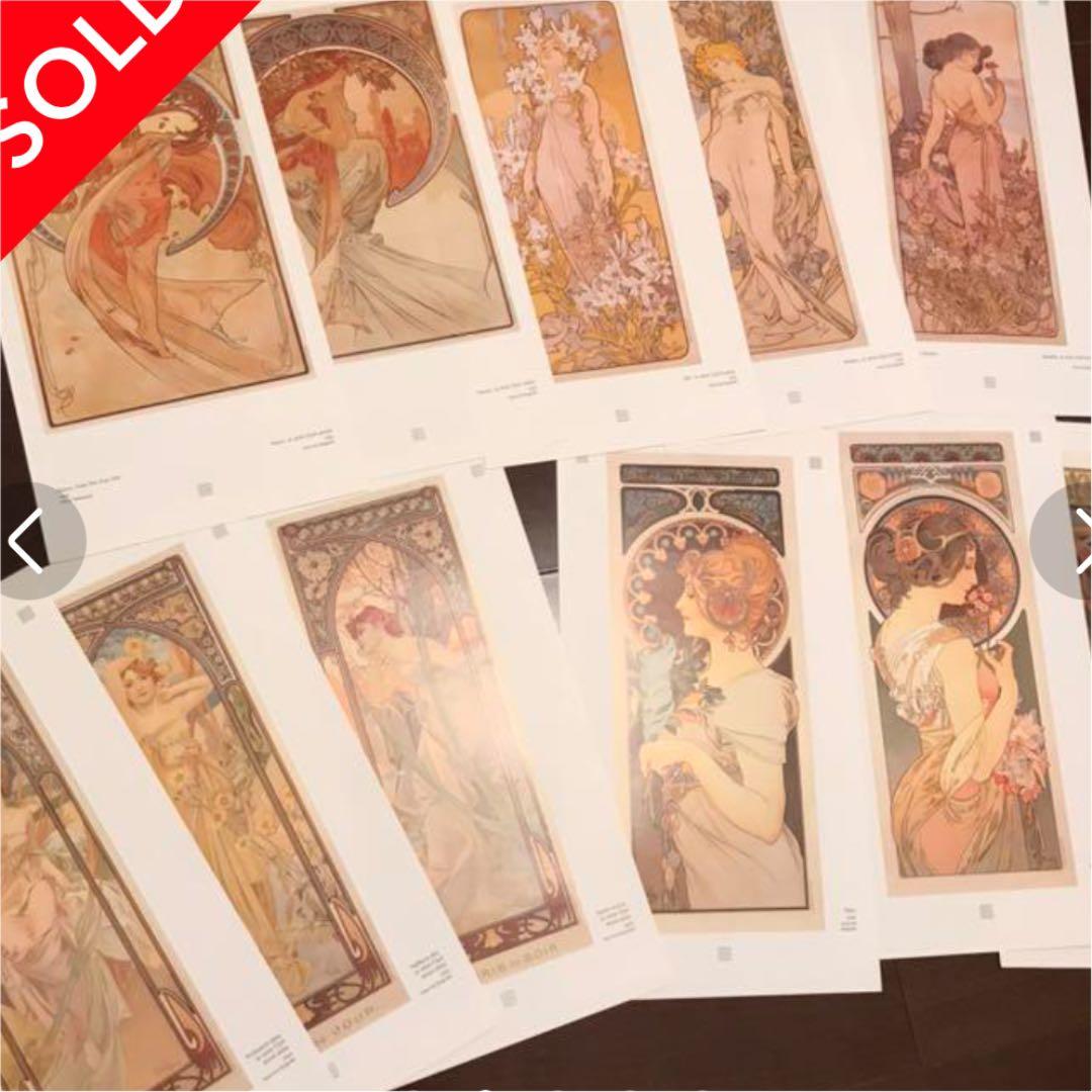 アルフォンス・ミュシャ　ポスター32枚セット　プラハ　ミュシャ美術館