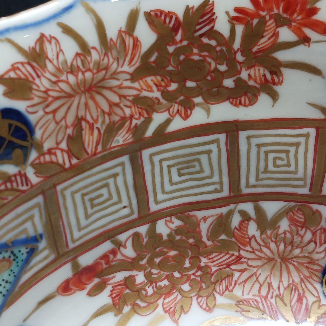 Y2802 古伊万里 富貴長春 金彩色絵 鉢 直径14㎝　FF