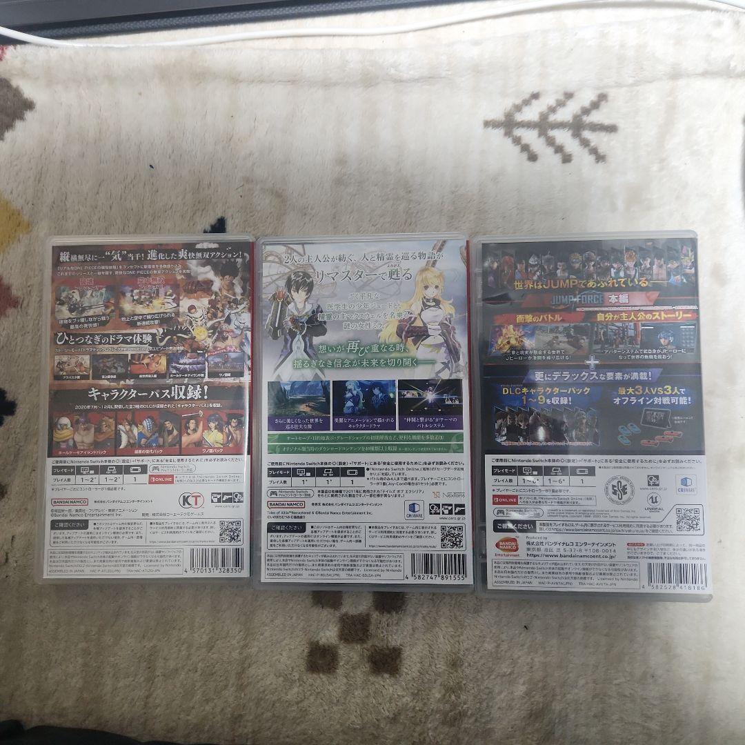 マ*ン様 スイッチソフト３本　ワンピース 海賊無双4 テイルズ オブ エクシリJ