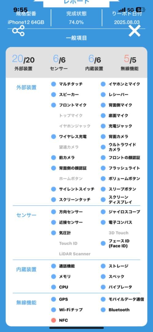 （美品） au iPhone12 64GB グリーン【SIMロック解除済】