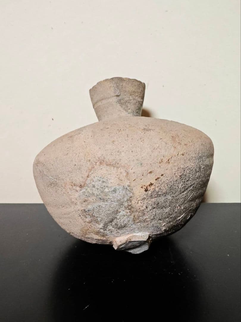 須恵器平瓶　古墳時代　考古発掘品　花呼ぶ器　見立て花器