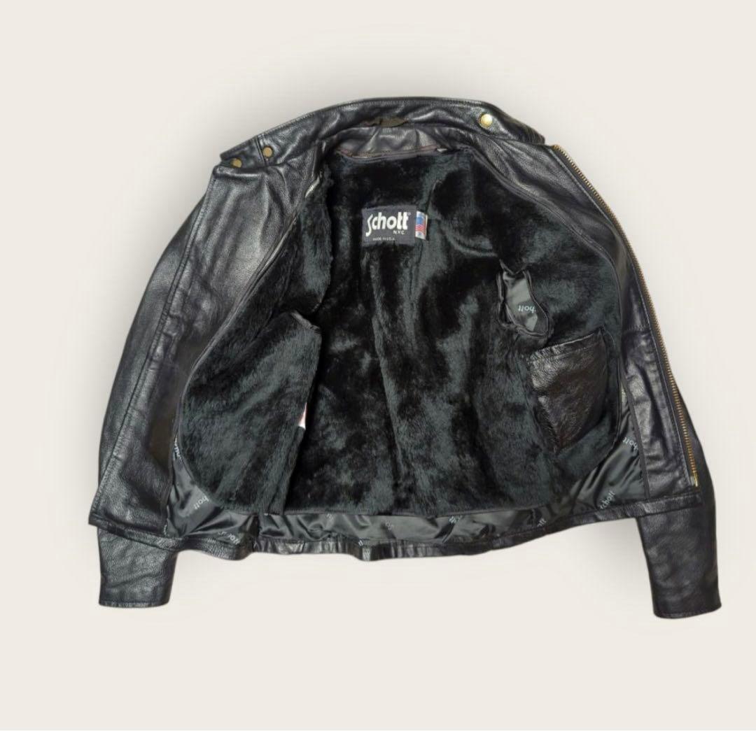 80s USA製 ショット 641EVS シングルライダースジャケット Sサイズ