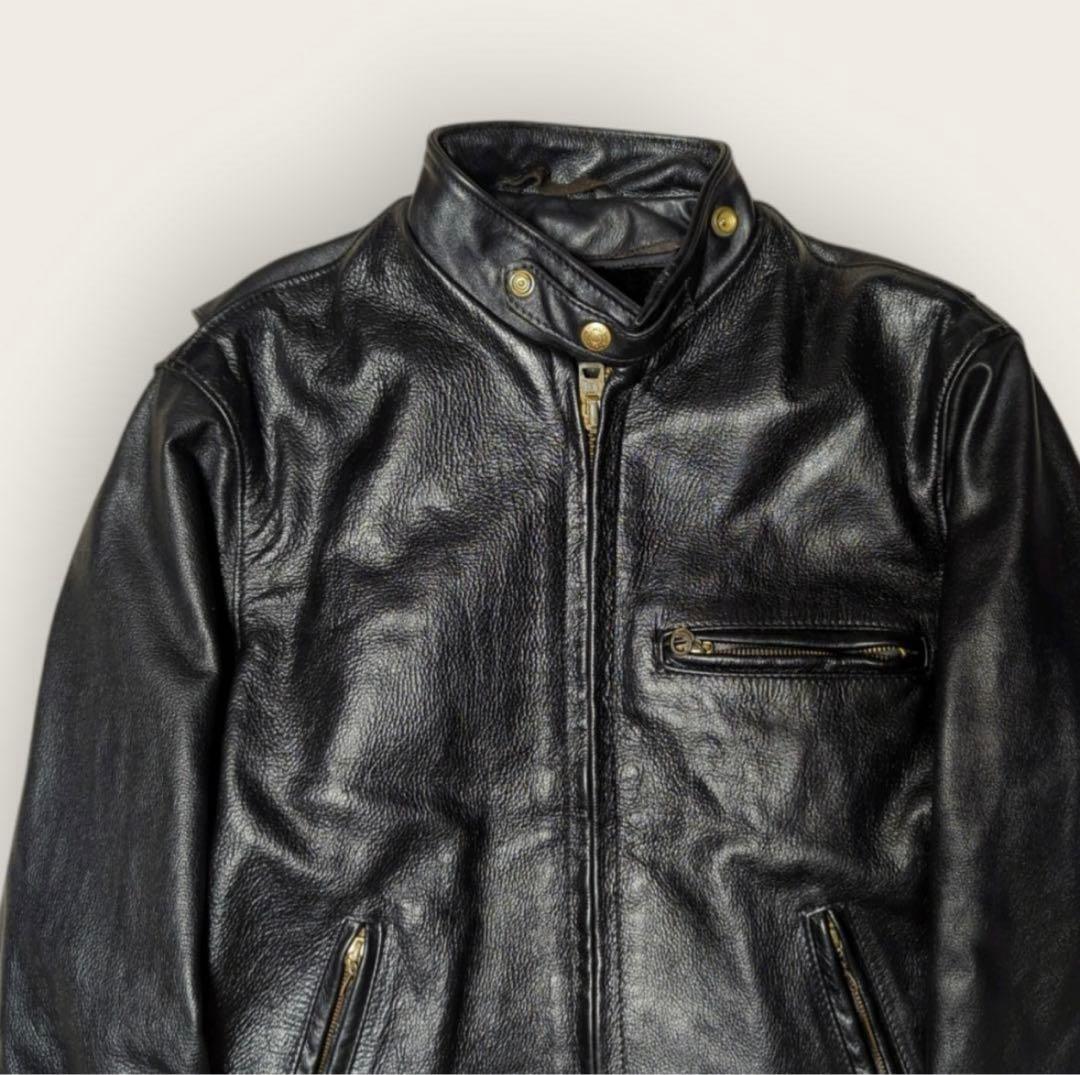 80s USA製 ショット 641EVS シングルライダースジャケット Sサイズ