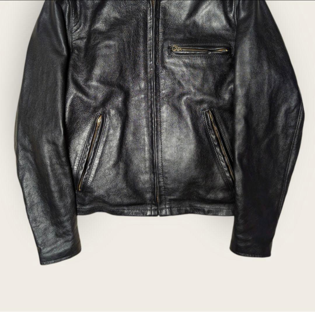 80s USA製 ショット 641EVS シングルライダースジャケット Sサイズ