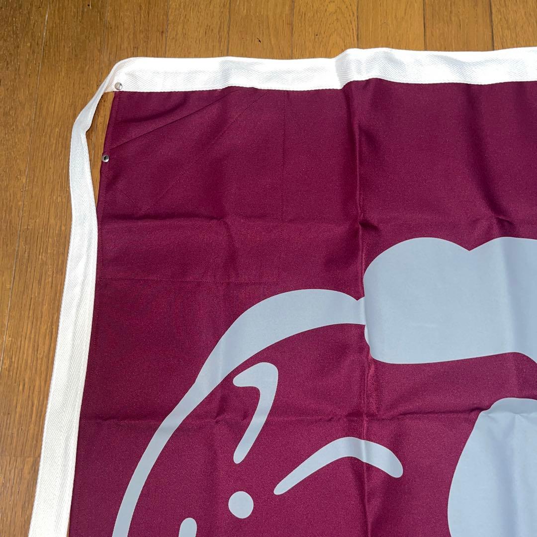 前掛け★佐川急便★デカ顔飛脚くん★プリント★えんじ色にグレーのプリント★