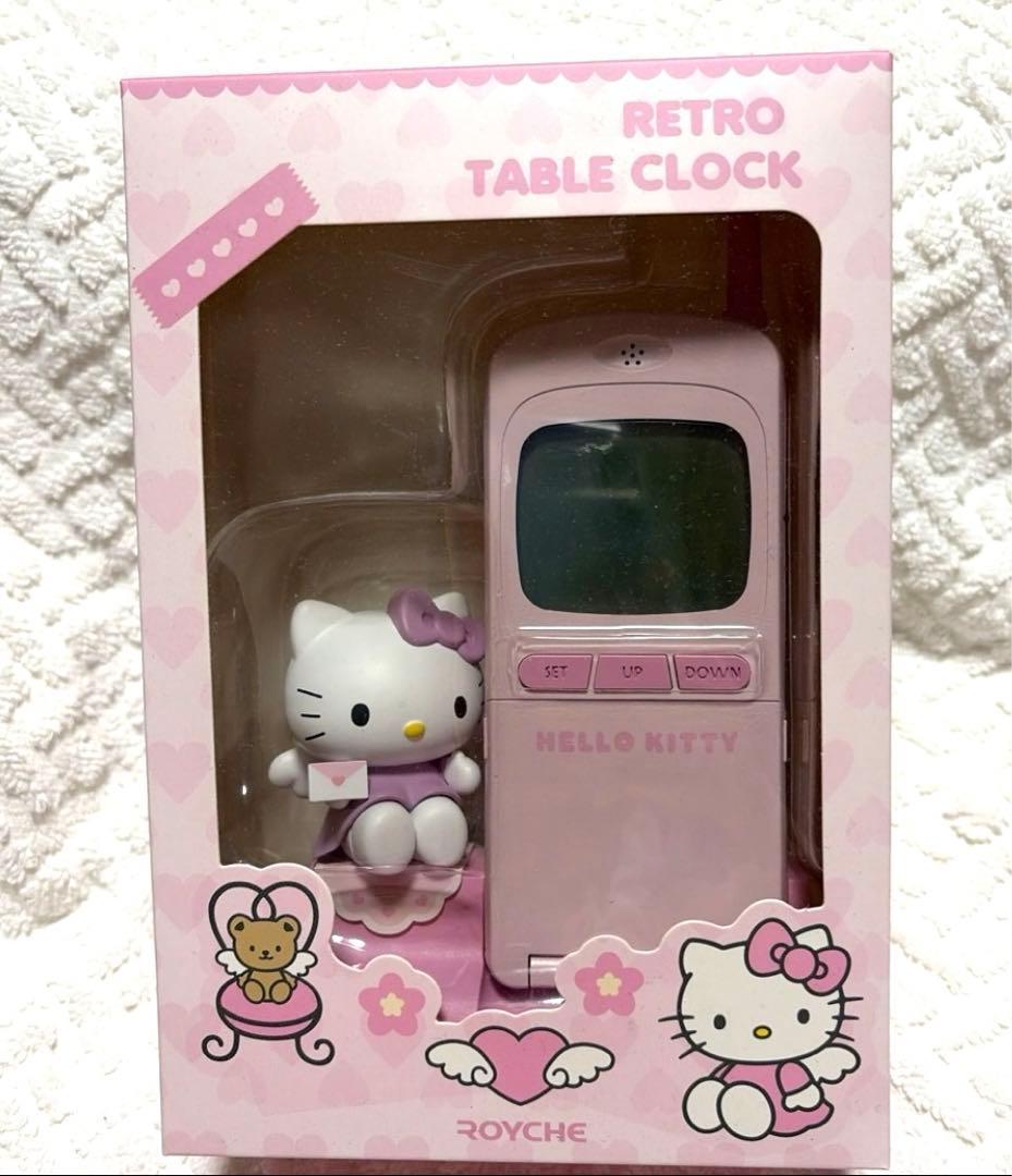 サンリオ　ハローキティ　ガラケー置き時計