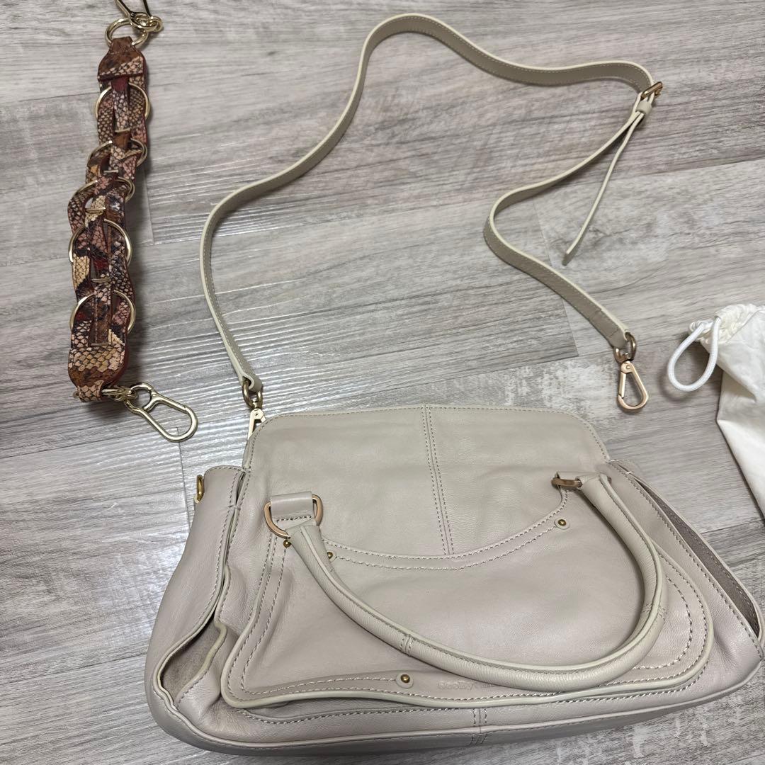 See By Chloé 2WAYショルダーバック ベージュ