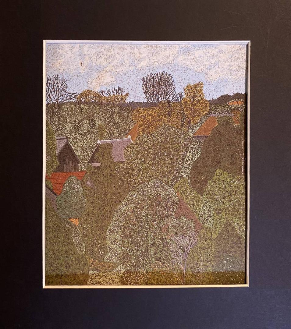 山下清、【学園付近の風景】、希少な額装用画集より、新品額装付